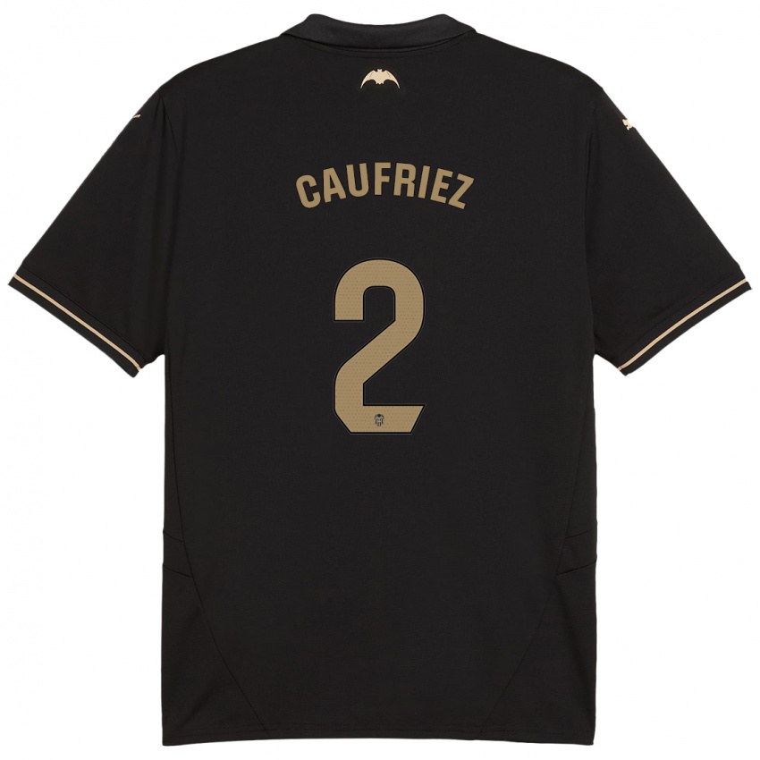 Heren Maximiliano Caufriez #2 Zwart Uitshirt Uittenue 2024/25 T-Shirt