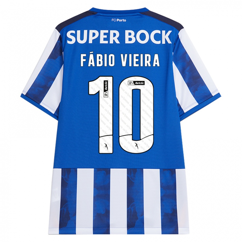 Dames Fabio Vieira #10 Blauw Wit Thuisshirt Thuistenue 2024/25 T-Shirt