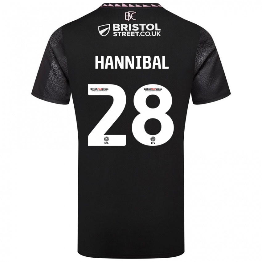 Dames Hannibal Mejbri #28 Zwart Uitshirt Uittenue 2024/25 T-Shirt