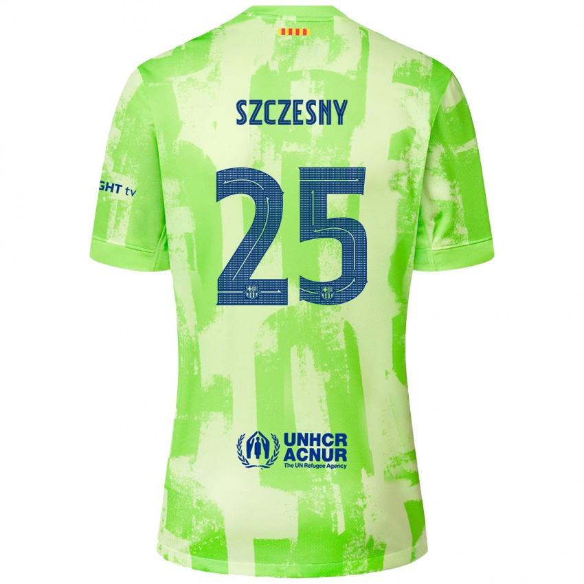 Dames Wojciech Szczesny #25 Limoen Thuisshirt Derde Tenue 2024/25 T-Shirt