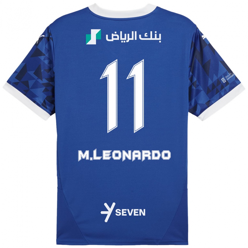 Dames Marcos Leonardo #11 Donkerblauw Wit Thuisshirt Thuistenue 2024/25 T-Shirt