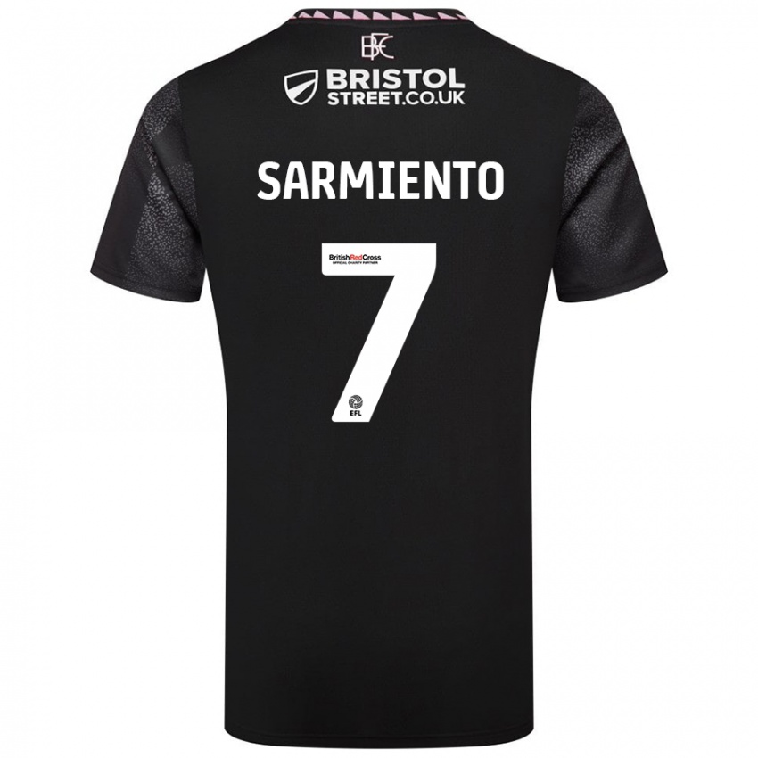 Dames Jeremy Sarmiento #7 Zwart Uitshirt Uittenue 2024/25 T-Shirt