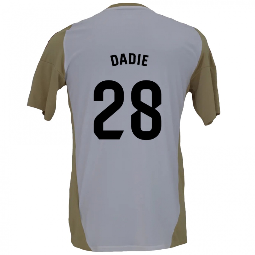 Dames Alberto Dadie #28 Bruin Wit Uitshirt Uittenue 2024/25 T-Shirt