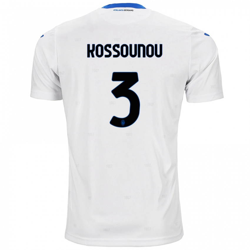 Dames Odilon Kossounou #3 Wit Uitshirt Uittenue 2024/25 T-Shirt