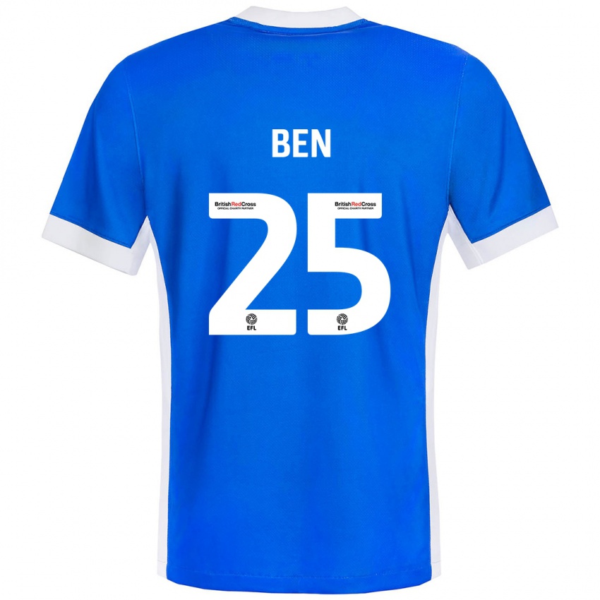 Dames Ben Davies #25 Blauw Wit Thuisshirt Thuistenue 2024/25 T-Shirt