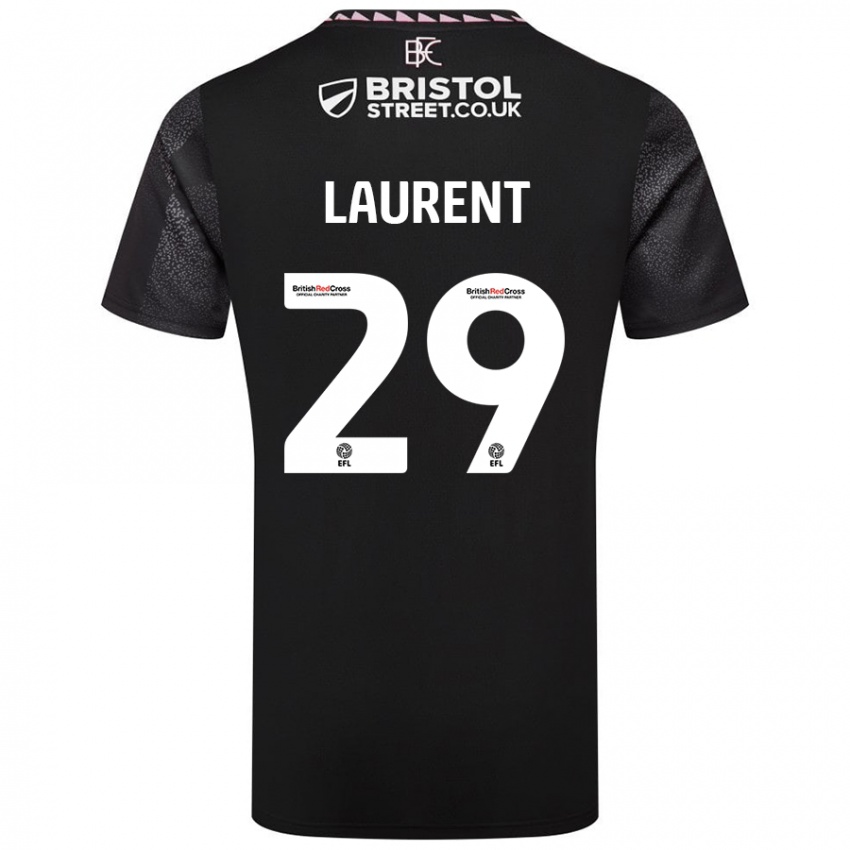 Dames Josh Laurent #29 Zwart Uitshirt Uittenue 2024/25 T-Shirt