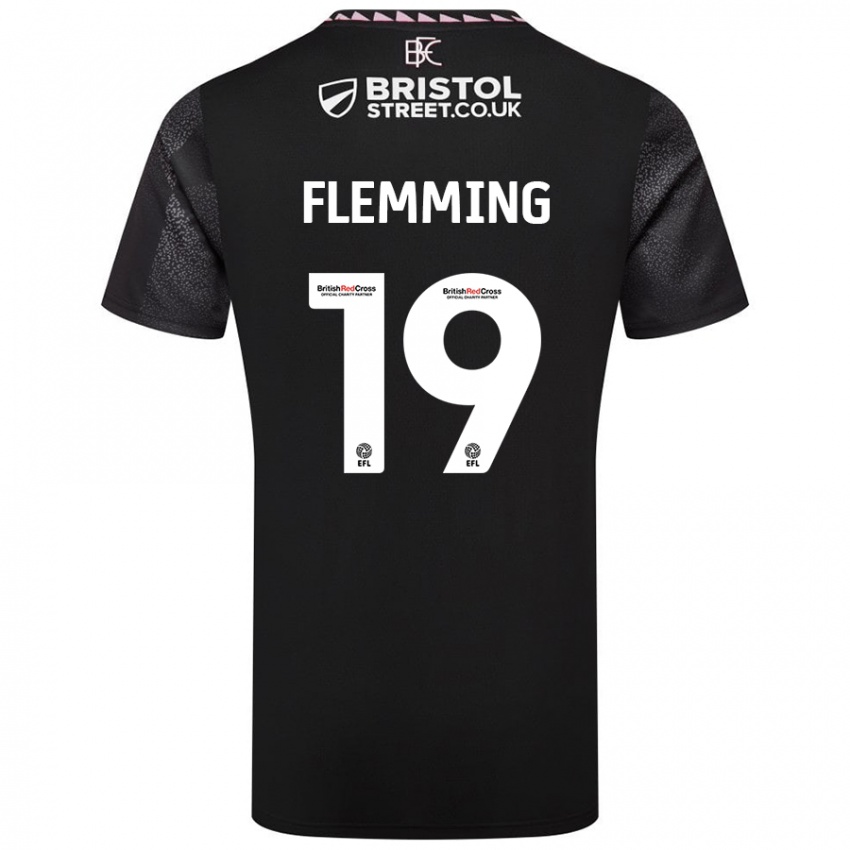 Dames Zian Flemming #19 Zwart Uitshirt Uittenue 2024/25 T-Shirt