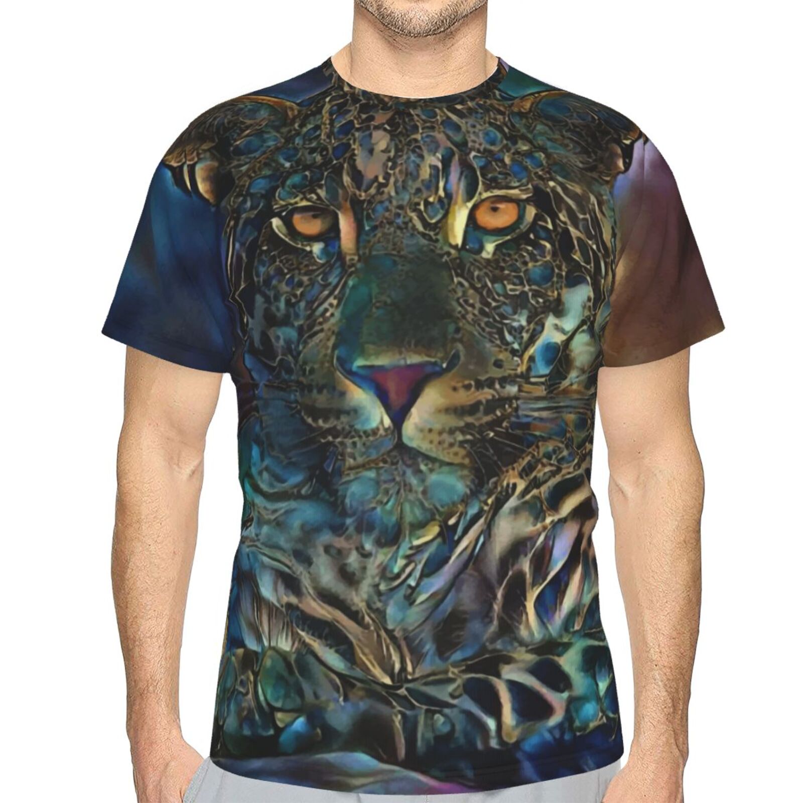 Laria Leopard Mix Mdeia-elementen Klassiek T-shirt