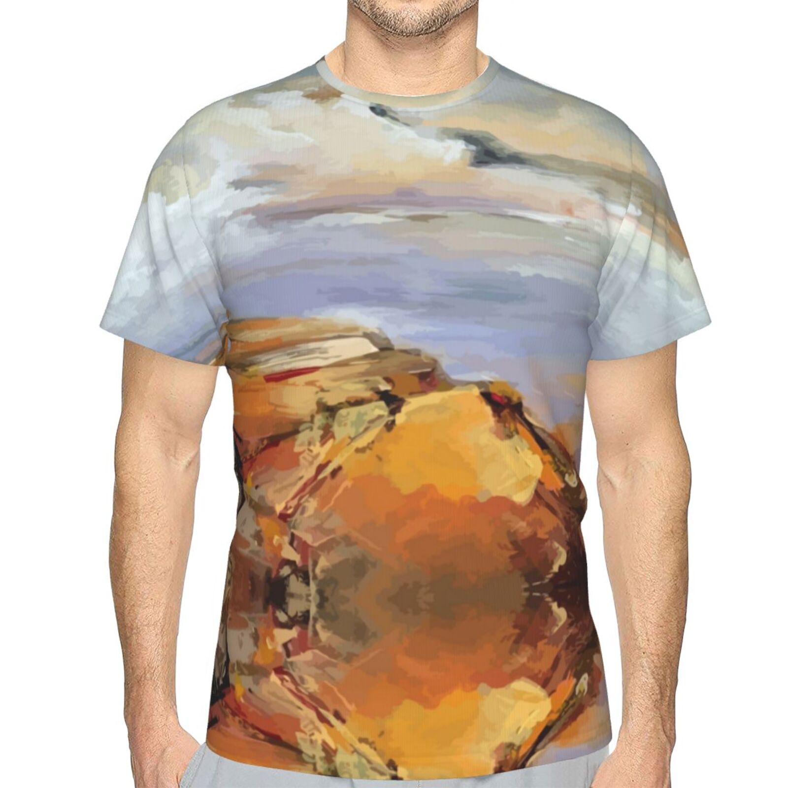 Yellow Rocks Schilderen Elementen Klassiek T-shirt