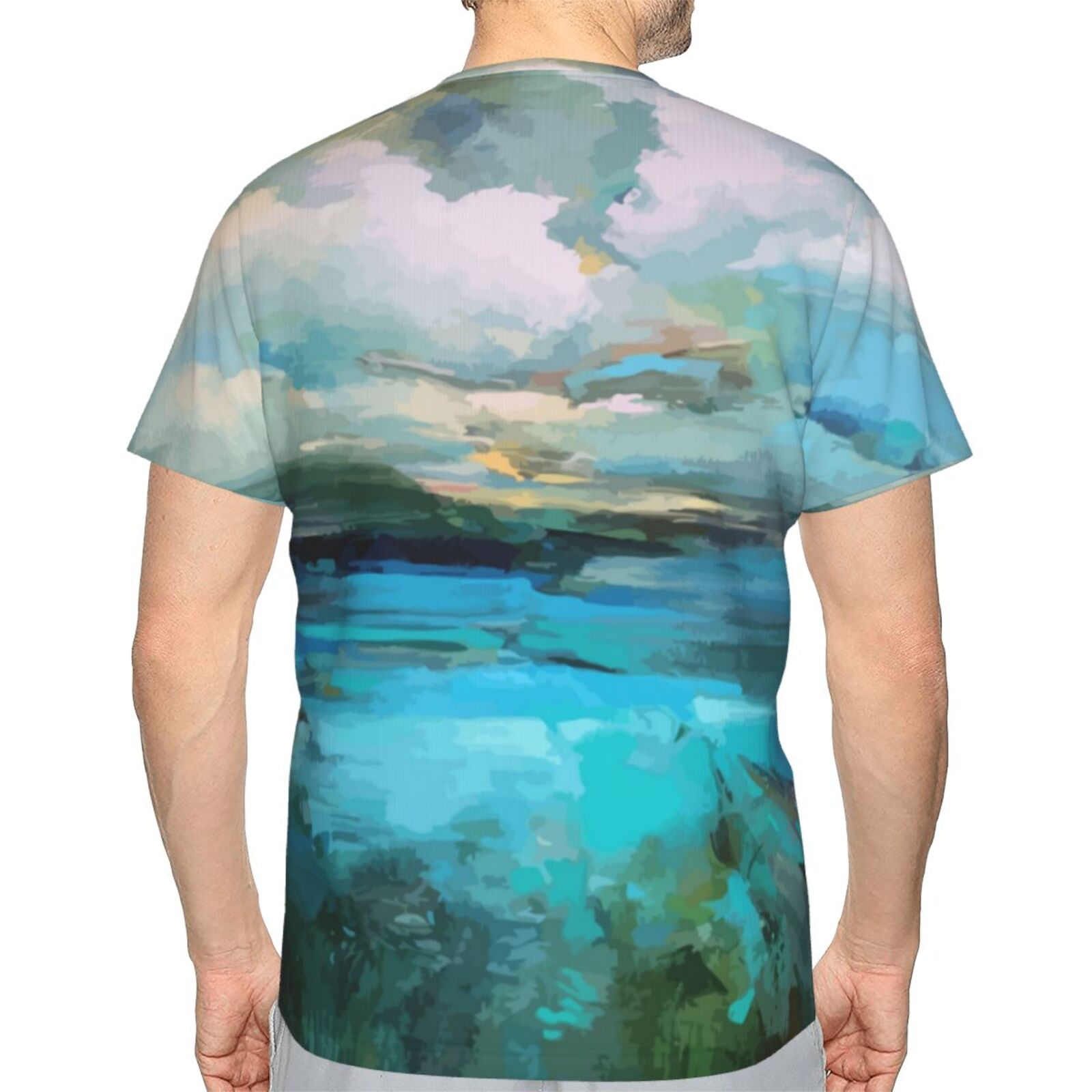 Clouds Over The Lake Schilderen Elementen Klassiek T-shirt