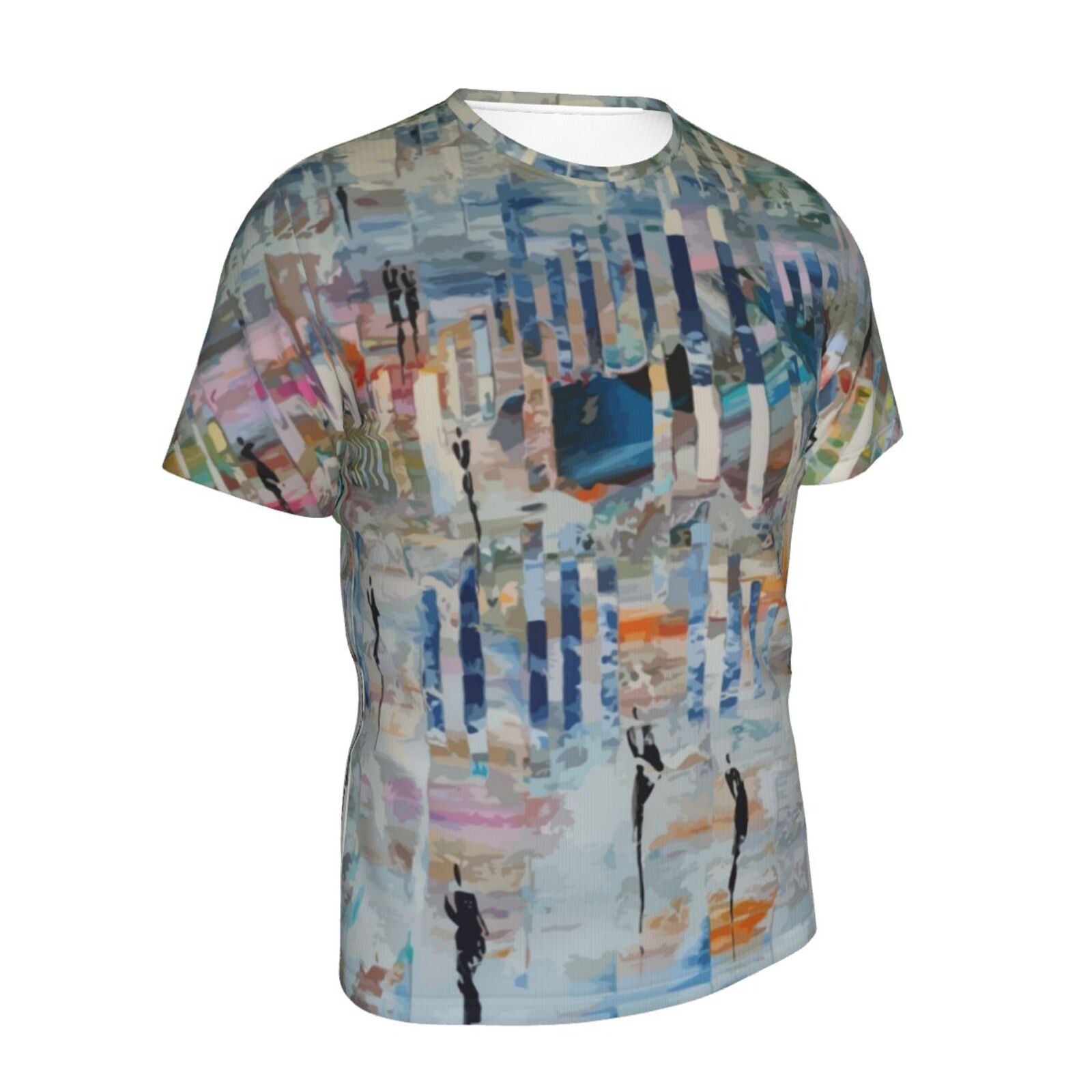 Loop In Een Abstracte Wereld Schilderelementen Klassiek T-shirt