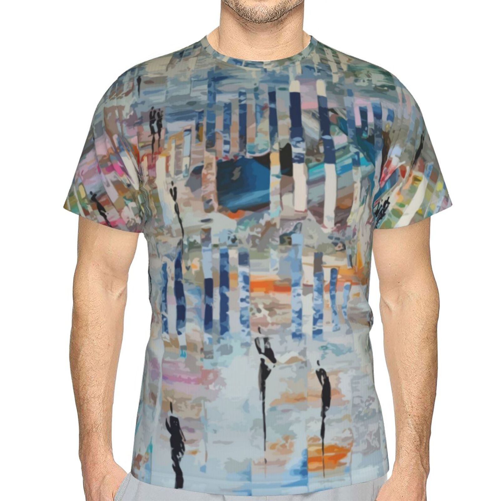 Loop In Een Abstracte Wereld Schilderelementen Klassiek T-shirt