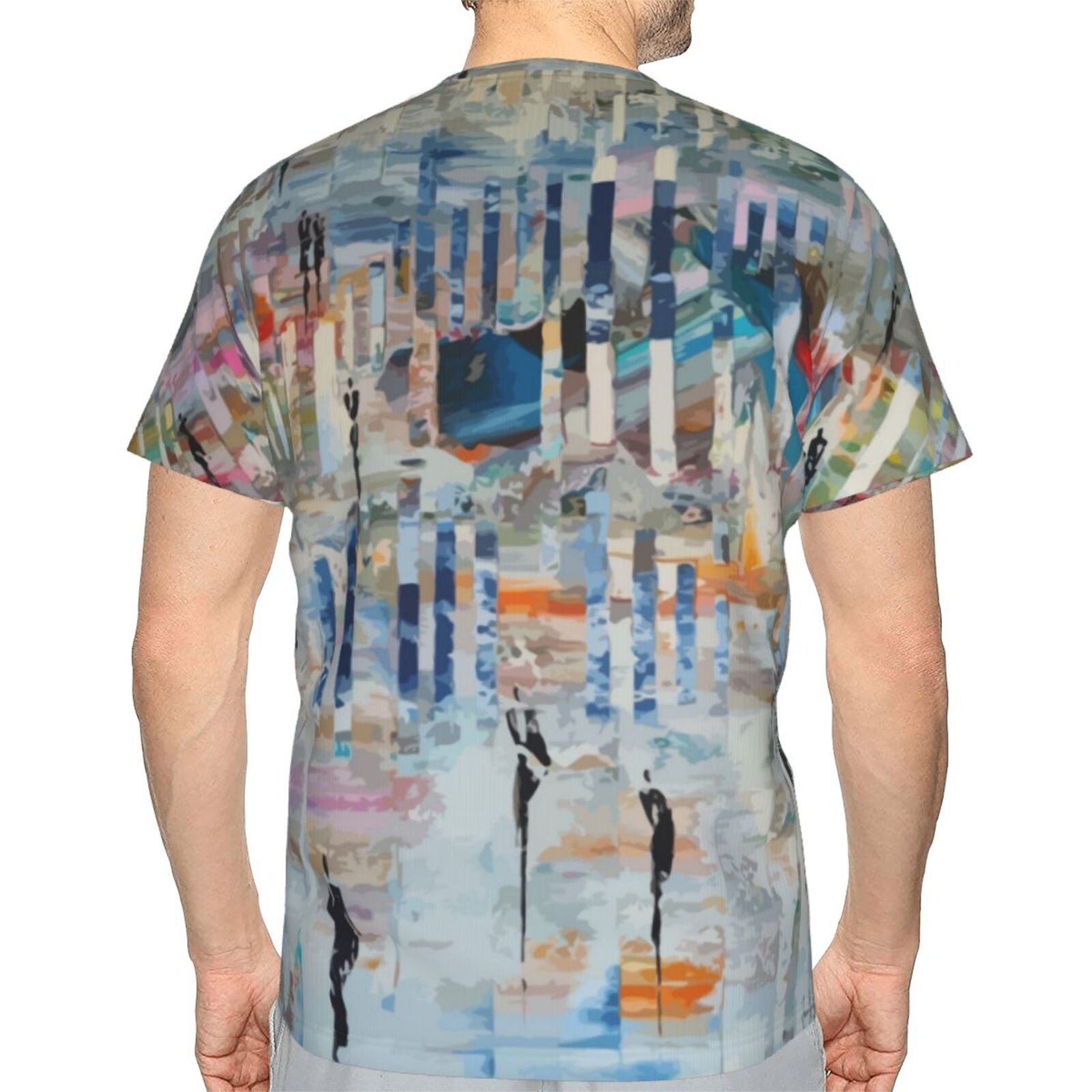 Loop In Een Abstracte Wereld Schilderelementen Klassiek T-shirt