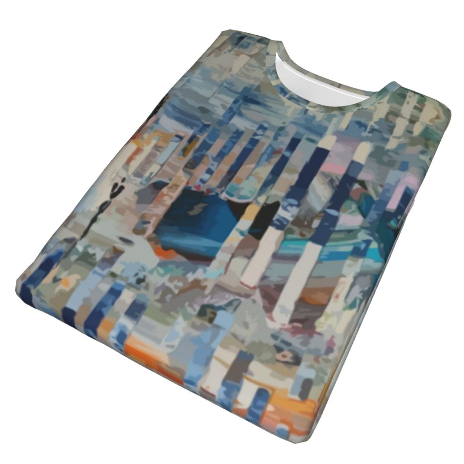 Loop In Een Abstracte Wereld Schilderelementen Klassiek T-shirt