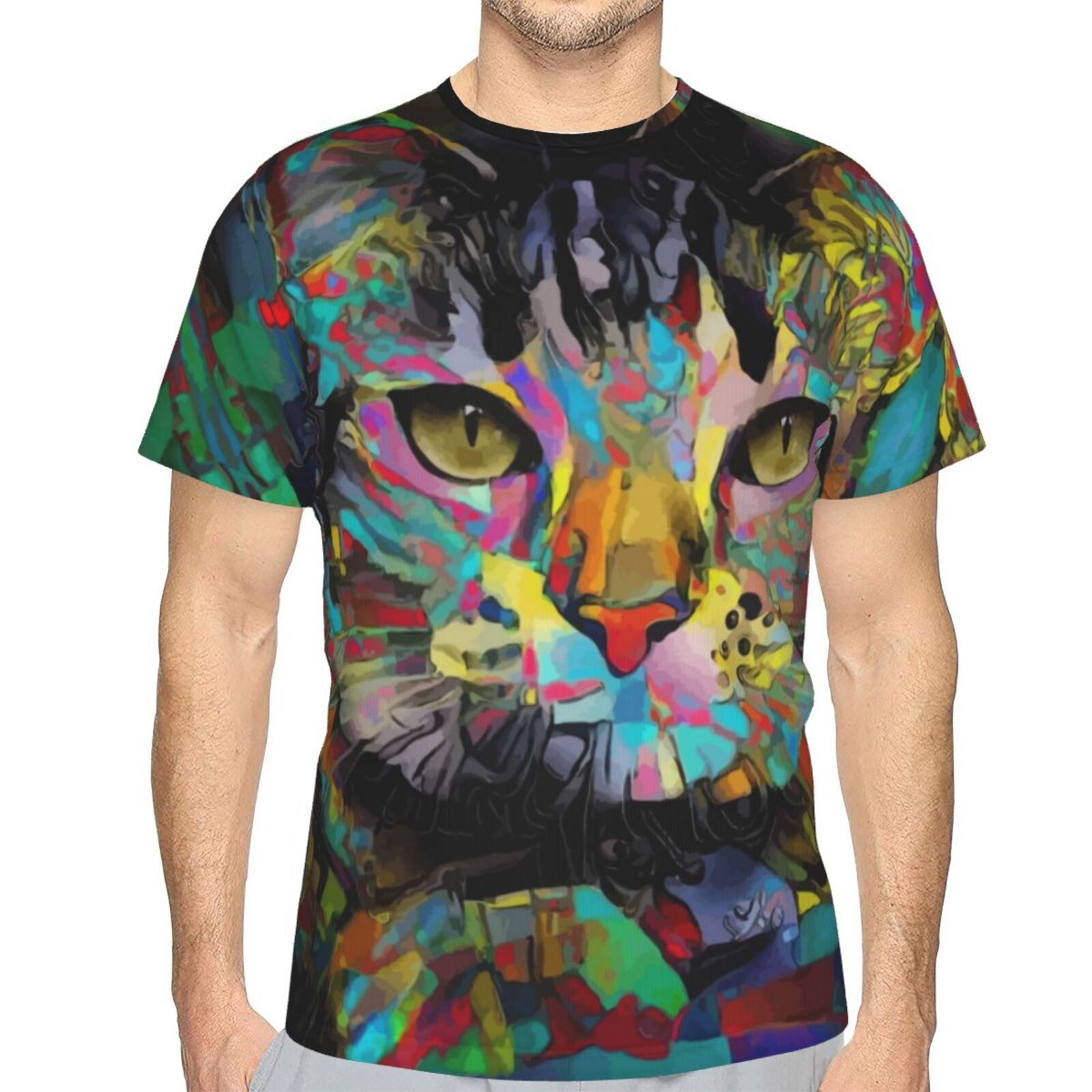 Sadhu Kat Mix Mdeia-elementen Klassiek T-shirt