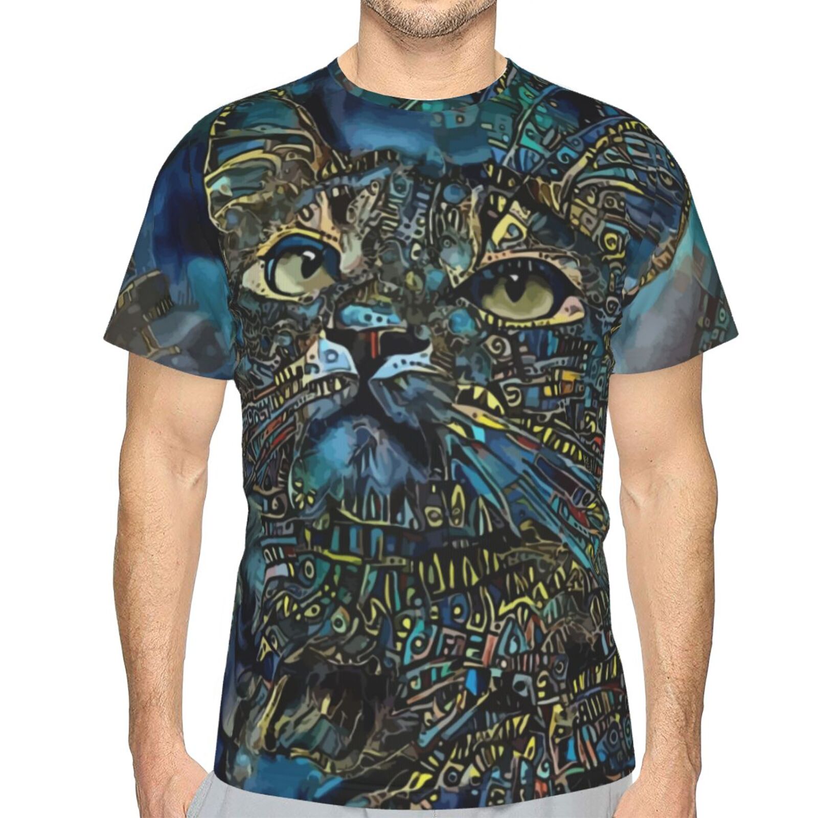 Tzany Kat Mix Mdeia-elementen Klassiek T-shirt