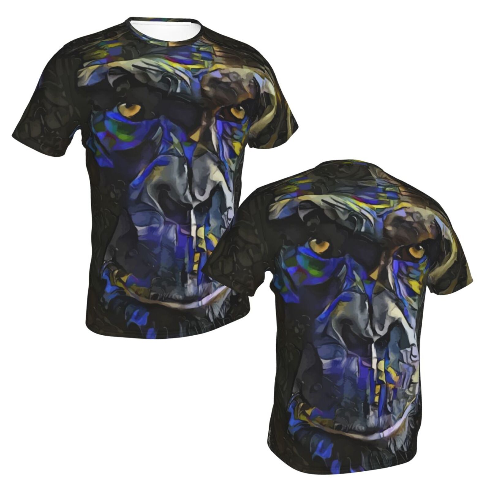 Malcom Blue Monkey Mix Mdeia-elementen Klassiek T-shirt