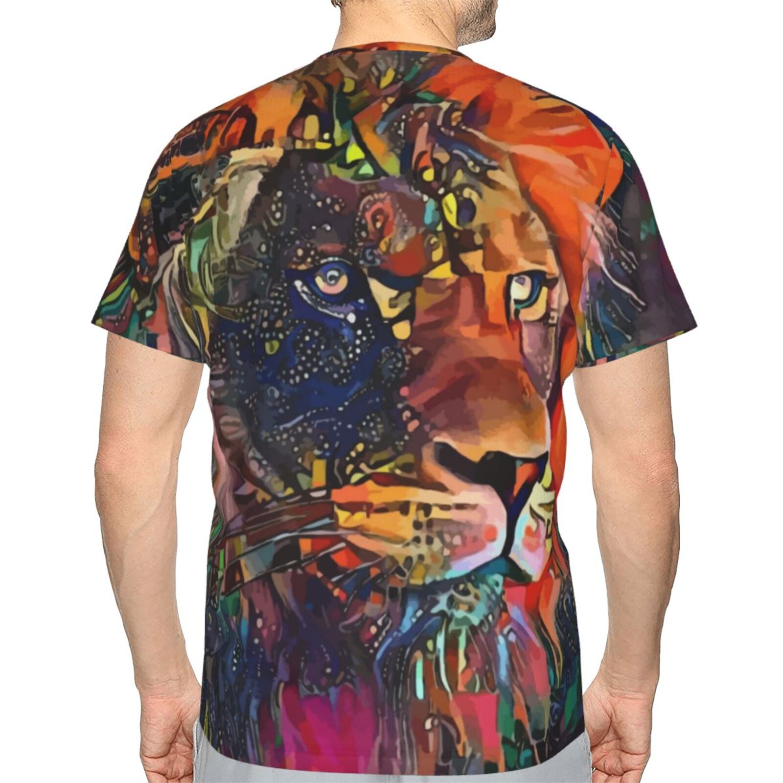 Nirkos Lion Mix Mdeia-elementen Klassiek T-shirt