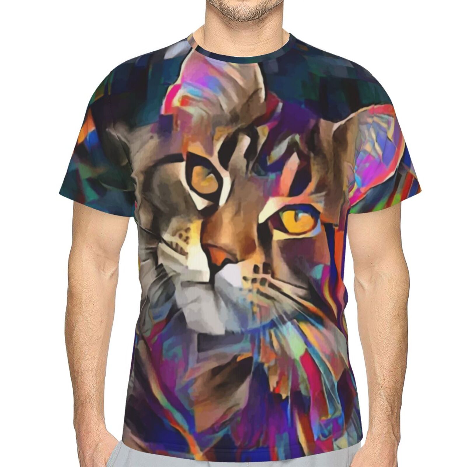 Lazzy Kat Mix Mdeia-elementen Klassiek T-shirt