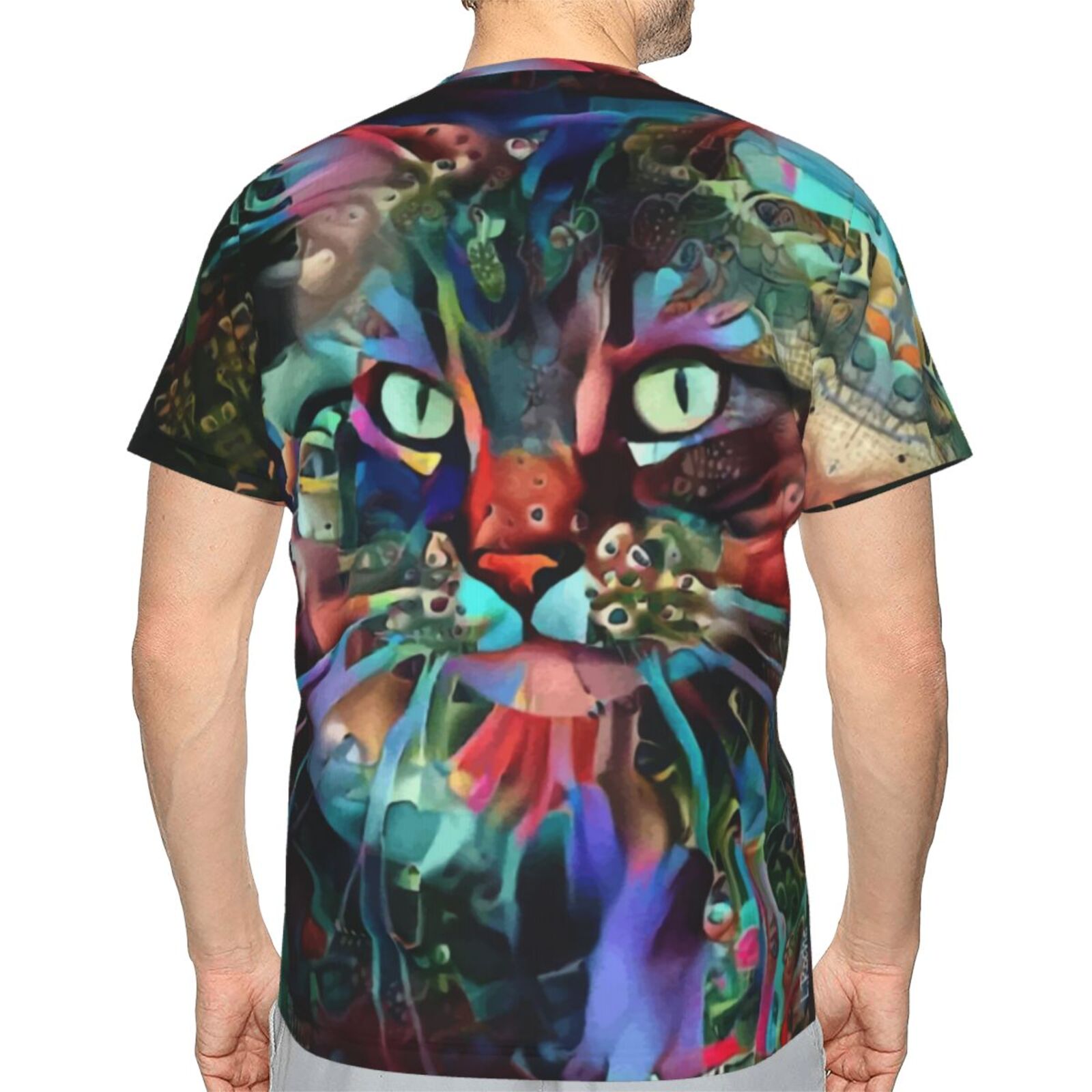 Monzi Kat Mix Mdeia-elementen Klassiek T-shirt